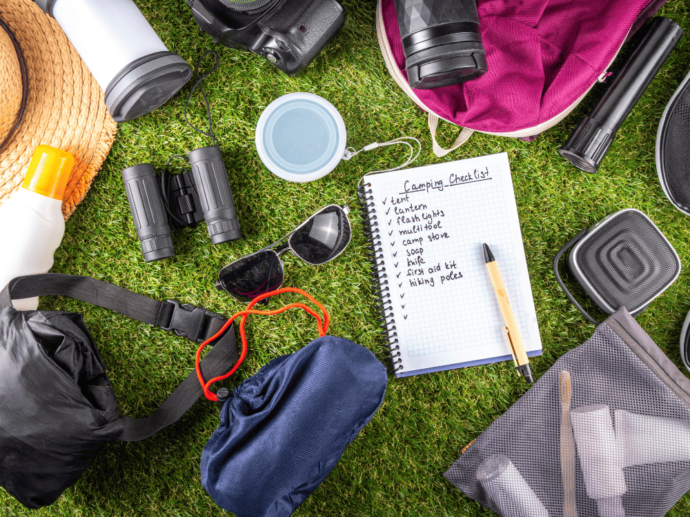 キャンプ用品の事前準備