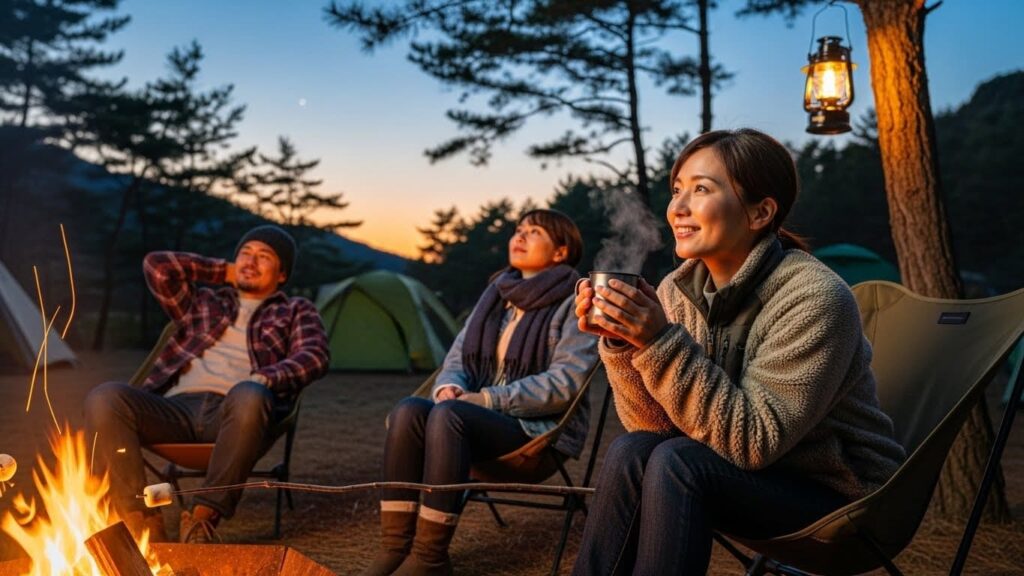 チェアでくつろぐ画像