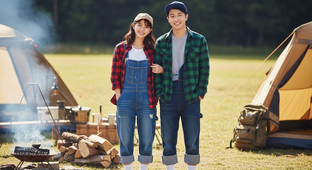 6月以降のキャンプの服装画像